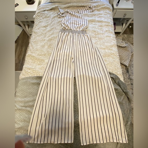 Black and white Striped Romper - Picture 2 of 2